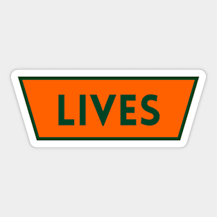 Lives Life Green + Orange   - Classic Vintage Summer Sticker